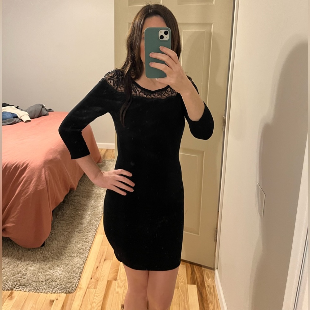 Express Black Dress with Lace